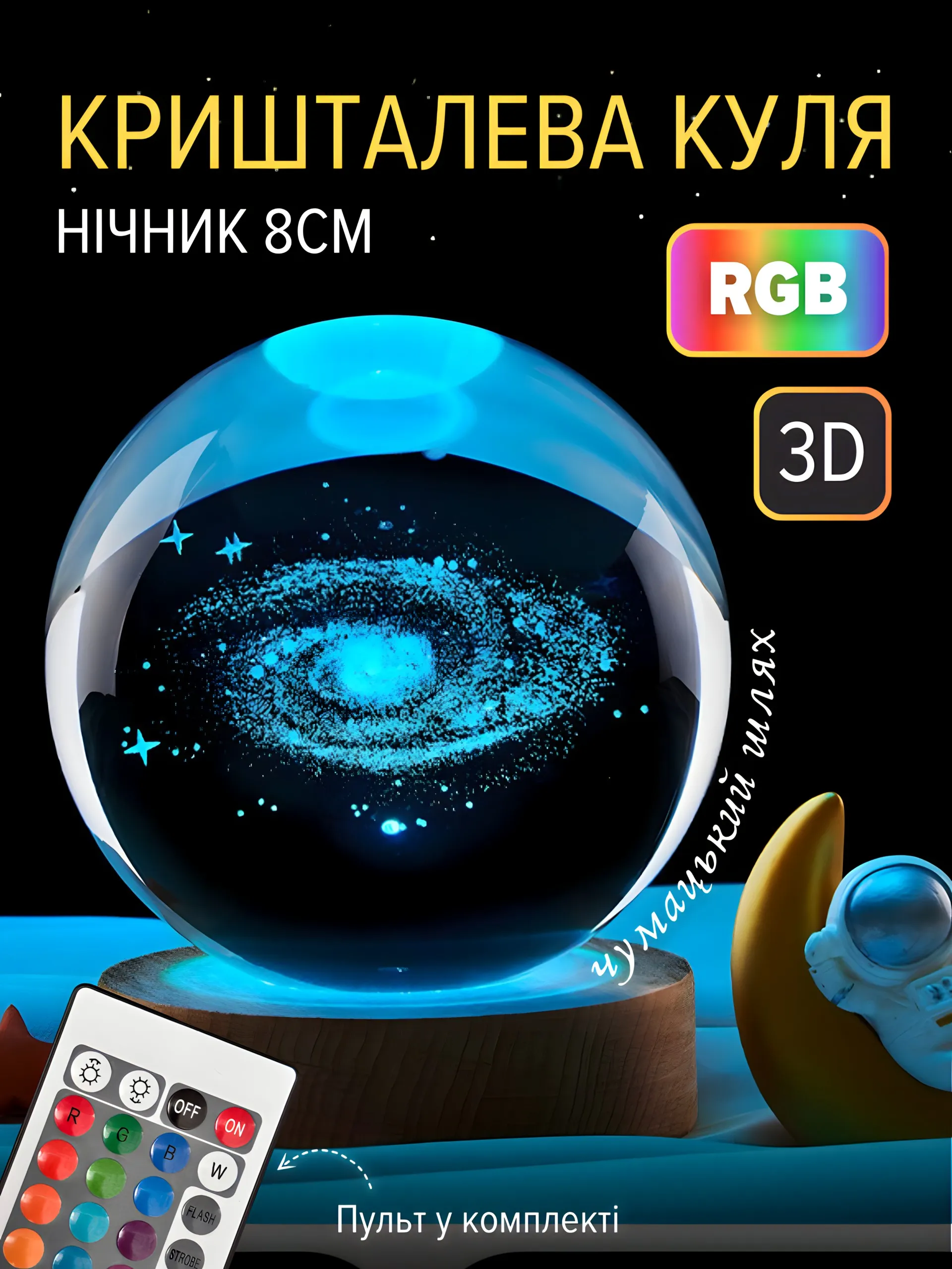 Куля "Чумацький шлях" RGB (8см)