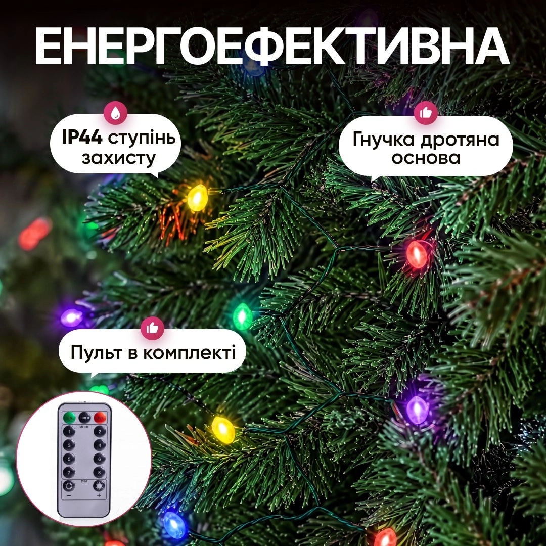Гірлянда кінський хвіст мішура 2 м мультиколор, фото 2