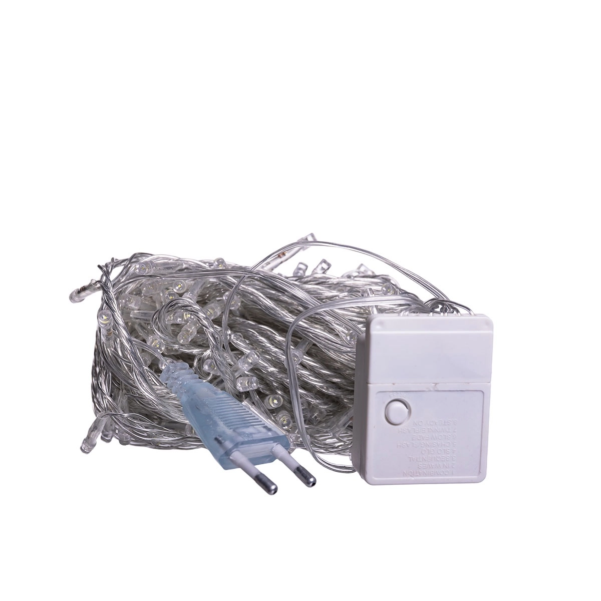 Гірлянда нитка 18 м біла, моток гірлянди з контролером і вилкою Гірлянда нитка 18 м біла, моток гірлянди з контролером і вилкою