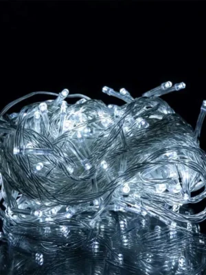 Гірлянда-нитка кімнатна 18 м, 180 LED, білий дріт, біле світло, фото 2