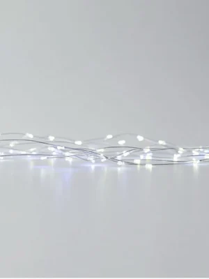 Гірлянда-нитка кімнатна 22 м, 220 LED, білий дріт, біле світло, фото 2