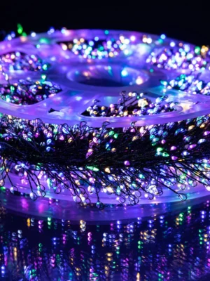 Гірлянда роса «Хвойна лапа» 100 м, 2000 LED, зелений дріт, мультиколор, фото 2