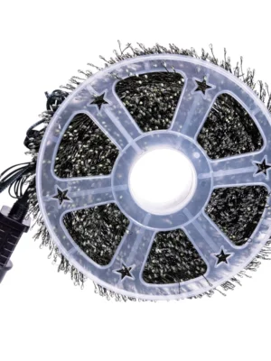 Гірлянда роса «Хвойна лапа» 50 м, 1000 LED, зелений дріт, біле світло, фото 2