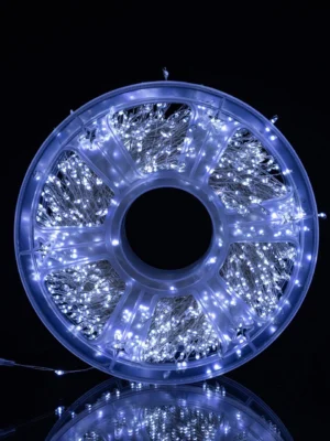 Гірлянда роса «Хвойна лапа» 50 м, 1500 LED, білий дріт, біле світло, фото 2