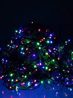 Вулична гірлянда «Бахрома» 36 м, 600 LED, чорний дріт, мультиколор, фото 2