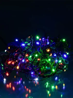 Вулична гірлянда «Бахрома» 6 м, 105 LED, чорний дріт, мультиколор, фото 2