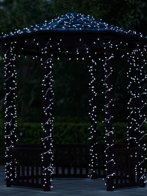 Вулична гірлянда на сонячній батареї 30 м, 300 LED, біле світло, фото 2