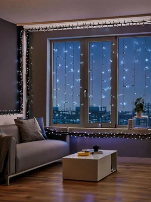 Вулична гірлянда на сонячній батареї 50 м, 500 LED, біле світло, фото 4