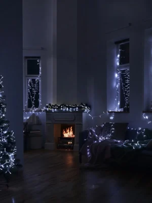Вулична гірлянда «Різдвяна фея» 100 м, 1000 LED, білий дріт, біле світло, фото 2