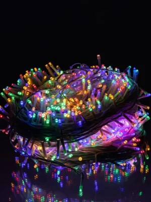 Вулична гірлянда «Різдвяна фея» 100 м, 1000 LED, білий дріт, мультиколор, фото 2