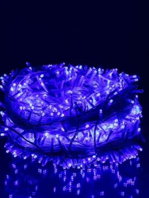 Вулична гірлянда «Різдвяна фея» 100 м, 1000 LED, білий дріт, синє світло, фото 2