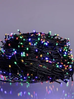 Вулична гірлянда «Різдвяна фея» 100 м, 1000 LED, чорний дріт, мультиколор, фото 2
