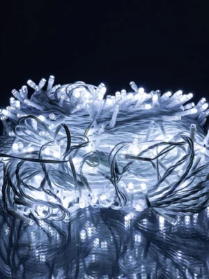 Вулична гірлянда «Різдвяна фея» 50 м, 500 LED, білий дріт, біле світло, фото 2