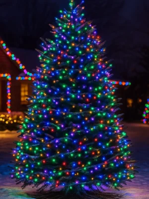 Вулична гірлянда «Різдвяна фея» 50 м, 500 LED, білий дріт, мультиколор, фото 2